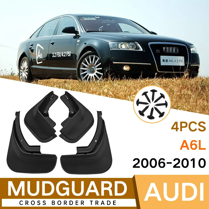 

For AUDI A6L 2006-2010 Car Molded Mud Flaps Splash Guards Mudguards Front Rear Styling Front Rear Car Accessories