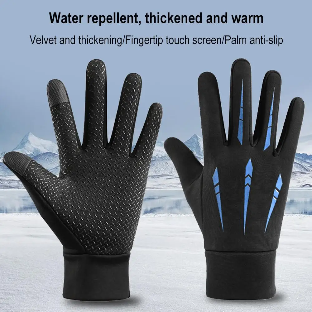 

Winter Sports Gloves Warm Full Fingers Waterproof Cycling Running Outdoor Sports Motorcycle Screen Ski Gloves B0p9