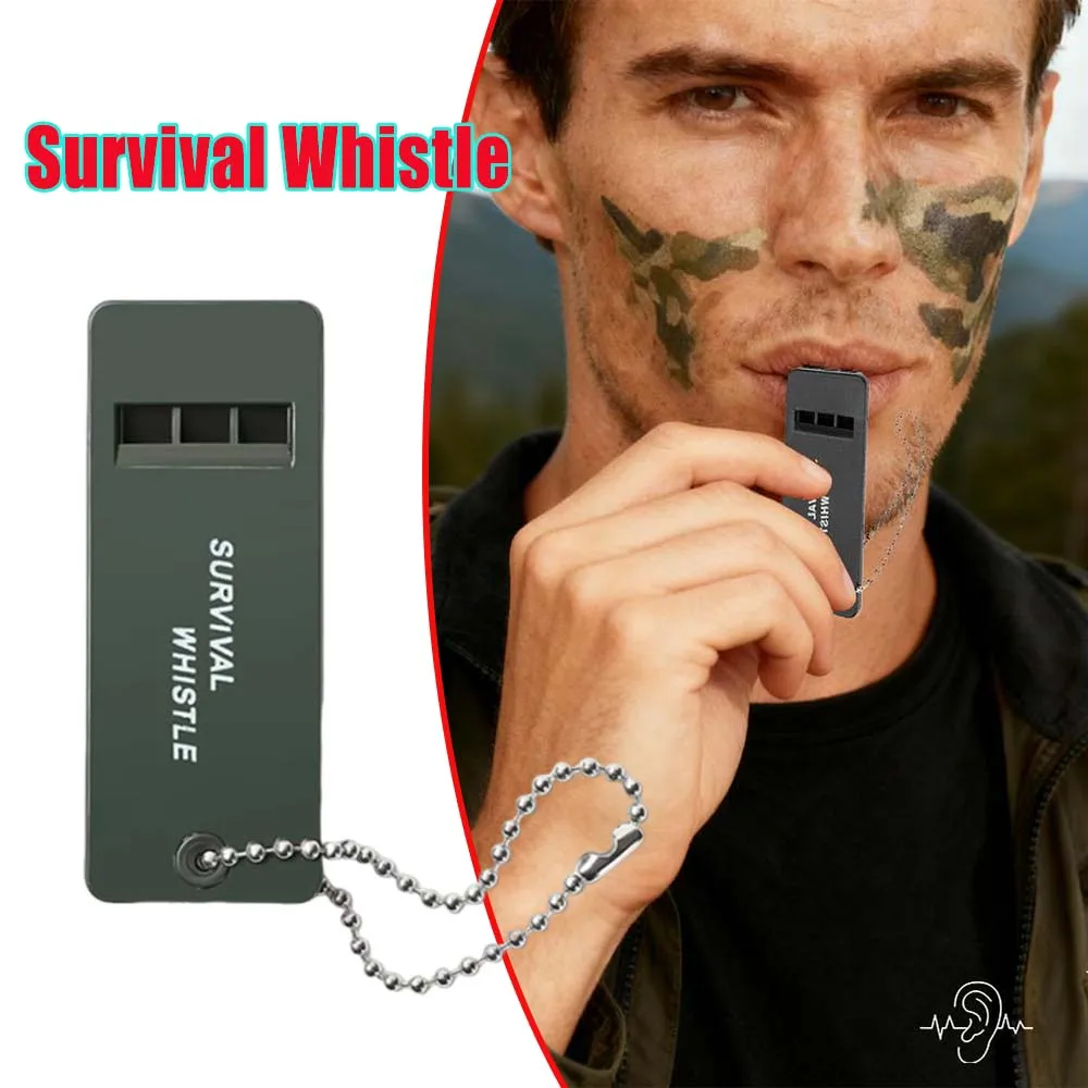 صافرة طوارئ عالية التردد الثلاثي عالية الملعب بقاء السلامة صافرة التخييم في الهواء الطلق المشي لمسافات طويلة معدات إنقاذ الزلازل