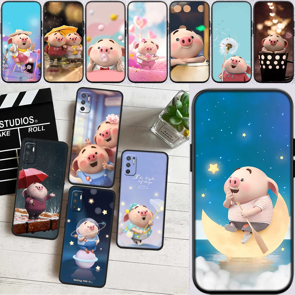 Little Pig Cartoon Phone Case for Samsung Galaxy S20 S21 S22 Ultra FE Plus A21S A22 A24 A25 A26 A30 A30S A31