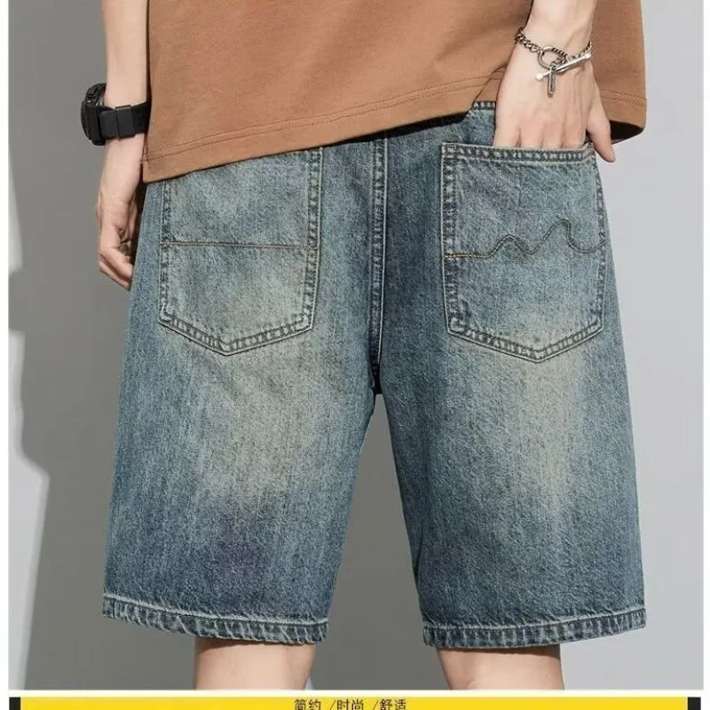 Men Retro Denim Shorts 6