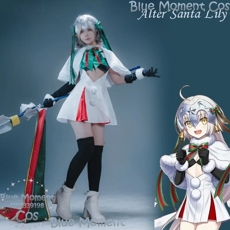 Fate Jeanne Jeanne d'Arc Alter Santa Lily Grand Order FGO Cosplay Clothes Christmas Outfits Game Women Dress Halloween Carnaval