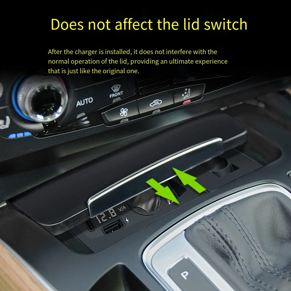 Charging Panel Plate Onboard Charger Car Charging Accessory LED Voltage Display Built-in Fuse Protection For S5 09-16 Accessory
