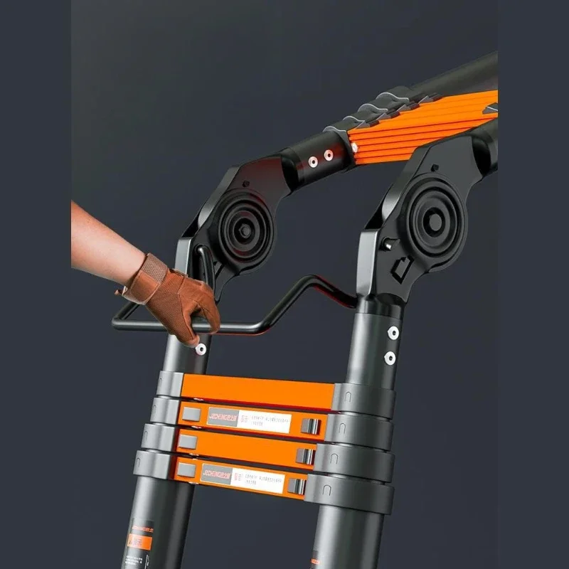 

Thickened aluminum alloy engineering ladder Portable straight ladder lifting household