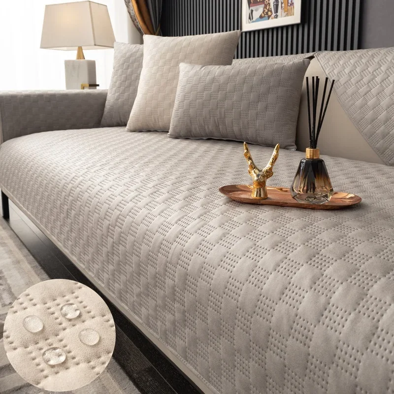 

Water Repellent Sofa Cover Technical Cloth Universal Sofa Towel Anti-slip L Shape Couch Slipcover Protector for Living Room