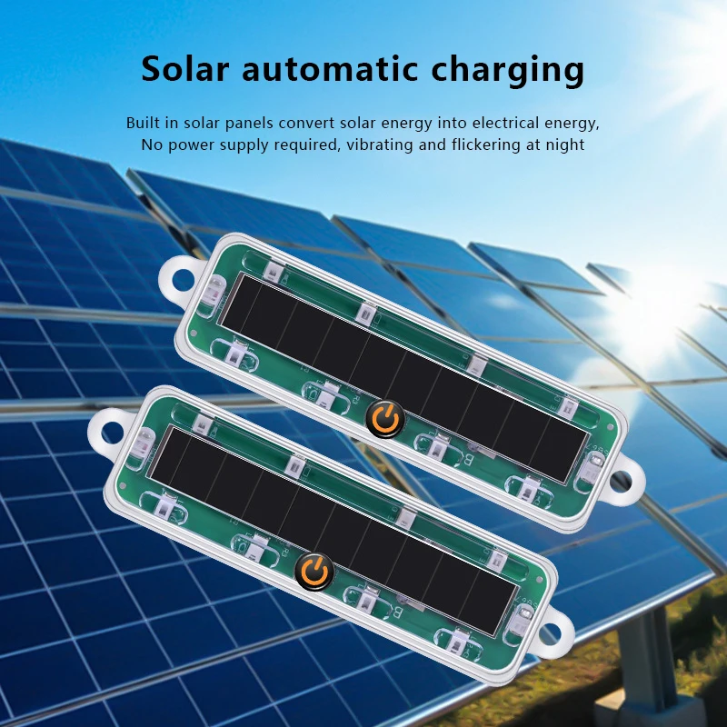 

1 шт., мигающий свет для автомобиля, мотоцикла, светодиодные фонари, ультра-яркая сигнальная лампа, солнечные защитные фонари, мигающие лампы, водонепроницаемые задние фонари