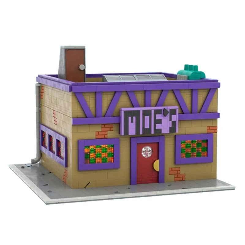 

Modular Moe Tavern Building Blocks Street View Shop Model DIY Assembly Chinese Blocks Creative Collectible Decoration Hobby Gift