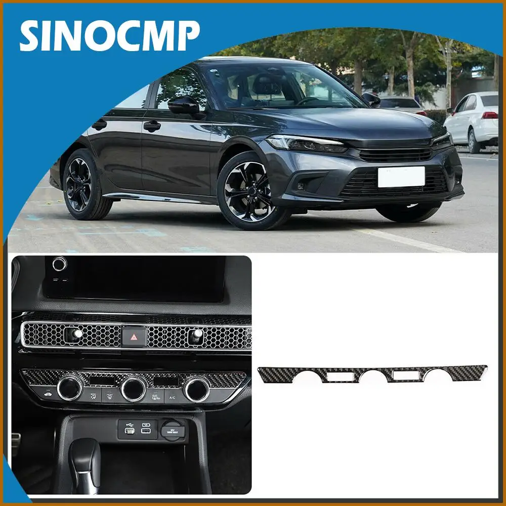

Real Carbon Fiber Air Conditioning Switch Panel Trim Compatible with Honda Civic 11th Gen 2022 Model Durable OEM Style Upgrade