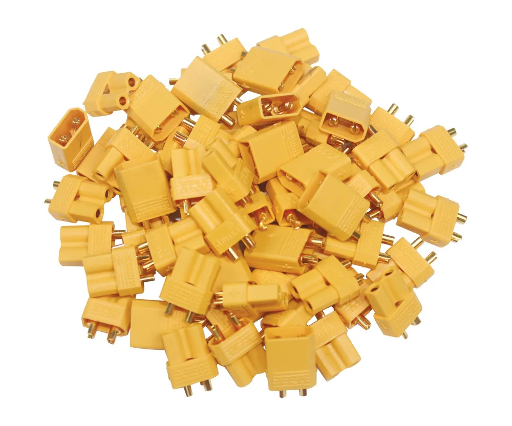 100pcs XT30U Male Female Bullet Connector Plug the Upgrade XT30U For RC FPV Lipo Battery RC Quadcopter (50 Pair)
