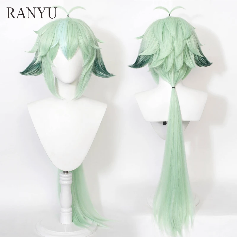 

RANYU Genshin Impact Sucrose Cosplay Wig Long Green Synthetic Game Anime Heat Resistant wig for Party