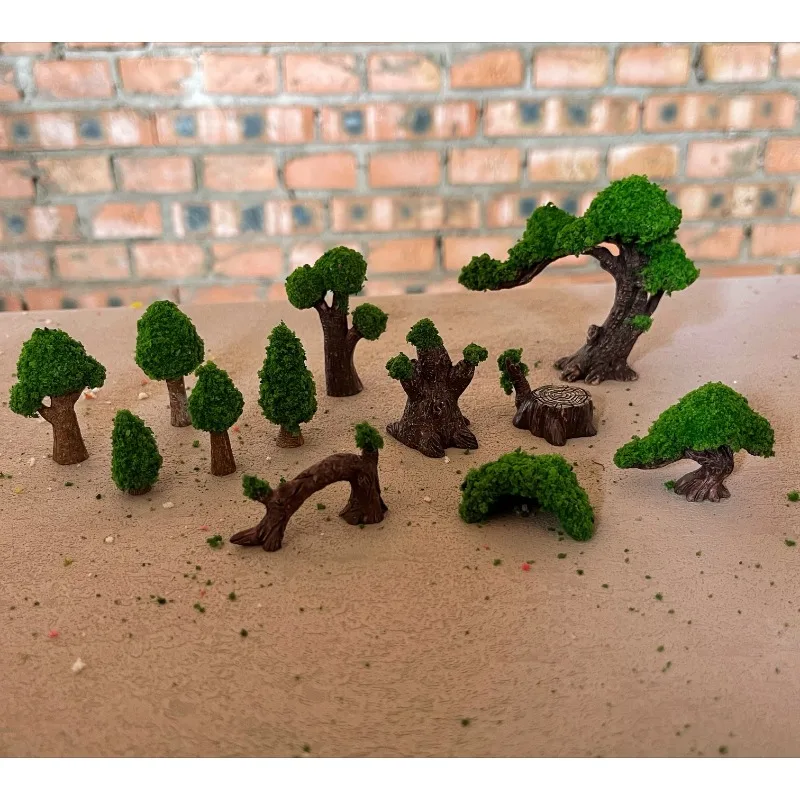 

Emulation Miniature Plants Mini Pine Bonsai Welcoming Guests Pine Cave Micro Landscape Sand Table Decoration Model Ornament