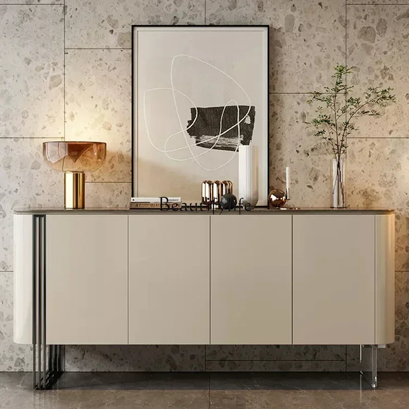 

88.Simple modern porch cabinet Light luxury Italian minimalist entry door porch cabinet