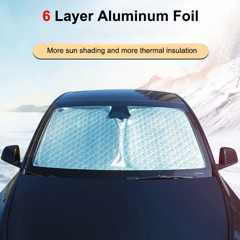 For Tesla Model 3 Y S X Front Windshield Sunshade Sun Shade Model 3 Highland 2024 Accessories UV Blocker Shading Sunscreen Cover