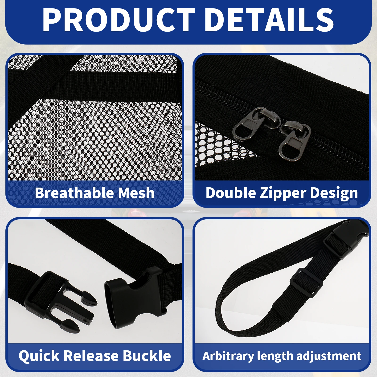 Auto Decke Cargo Net Starke Tragende Mesh Auto Dach Lagerung Organizer Große Kapazität Platzsparende Auto Decke Net Lagerung – Detail 10