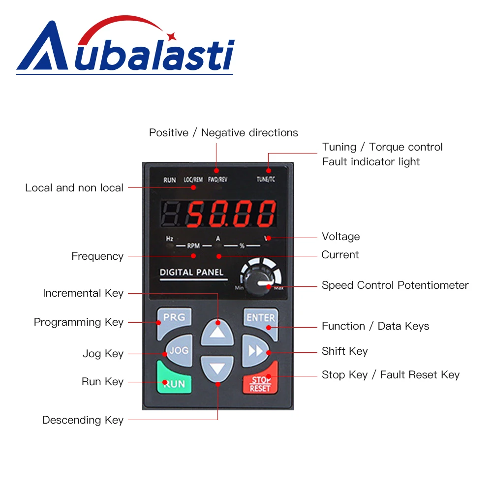 Aubalasti-محول VFD عالمي لمحرك المغزل باستخدام الحاسب الآلي ، سلسلة MK300N ، 400 واط ، 11KW ، 220 فولت ، 380 فولت
