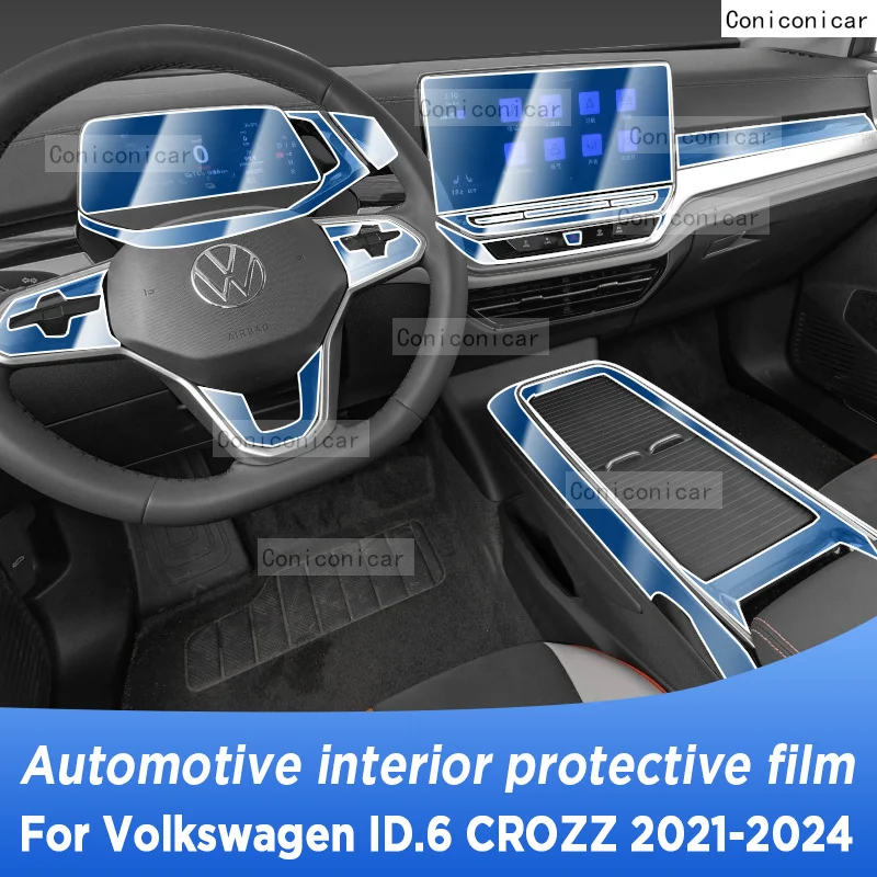 

For Volkswagen ID.6 CROZZ 2021-2024 ID6 Gearbox Panel Navigation Automotive Interior Screen TPU Protective Film Anti-Scratch