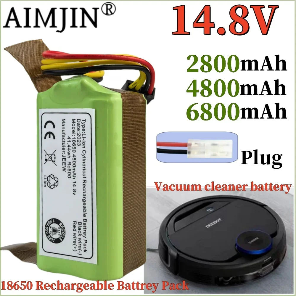 

4S1P Lithium-ion Rechargeable Battery Pack 14.8V 2800/4800/6800mAh Suitable for Sweeping Robots Battery Replacement