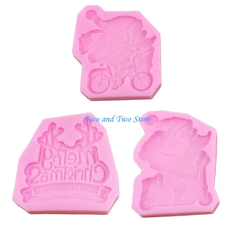 

HX6F Christmas Santa Silicone Candy Mold Multi Purpose Craft Tool Chocolate Soap Making Flexible Safe Material