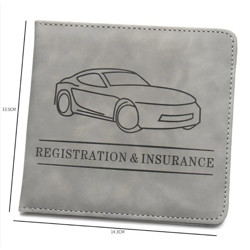 Automobile Driver\'s License Car Registration,Insurance Documents Paperwork Holder PU Leather Vehicle Glove Box Cards Organizer