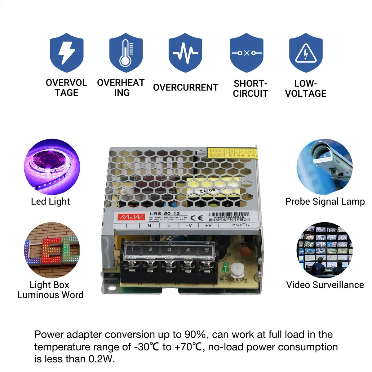 

Блок питания Mean Well LRS A32M, LRS-50-12 50W 4.2A, трансформатор
