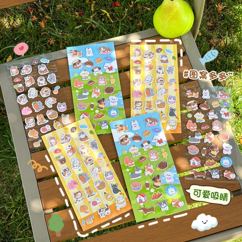 40pc-lot-kawaii-cat-dog-stickers-carino-raschiatura-prenotazione-cartoleria-decorativa-diario-diy-adesivo-etichetta-etichetta-album-bastone