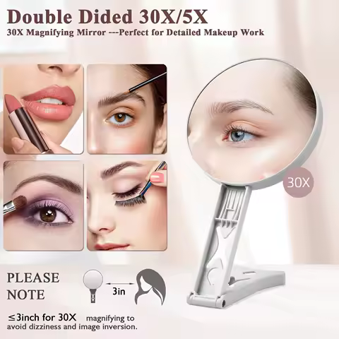 Vanity Mirror Handheld Cosmetic Mirror Hand Mirror Portable For Travel Use Gift Idea Daily Use