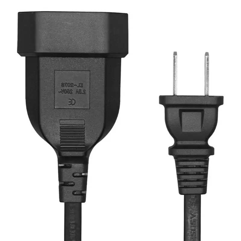 R9uf Multipurpose 12 بوصة سلك محول كهربائي أوروبي أمريكي يضم 2 دبوس المقابس وتوافق مقبس الاتحاد الأوروبي