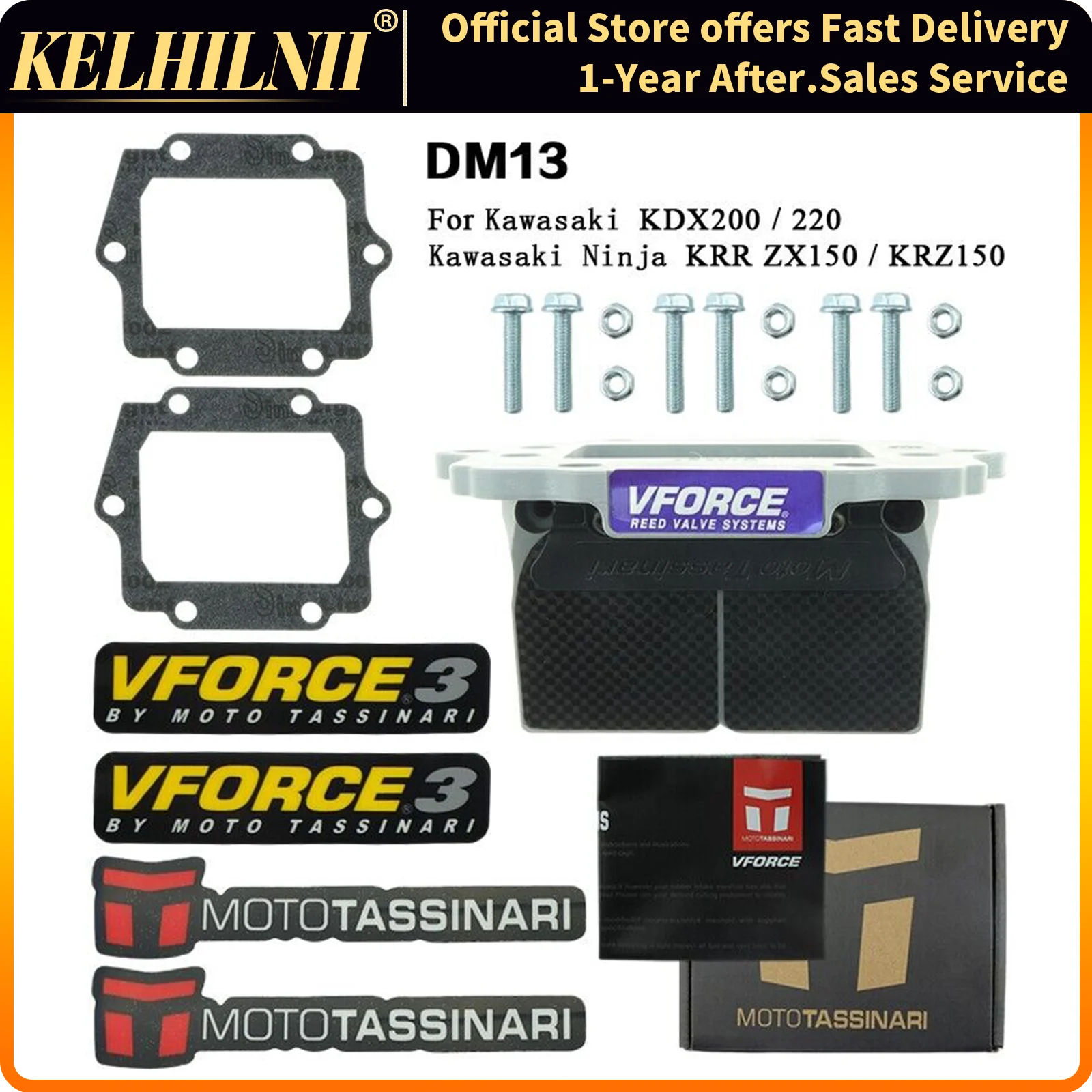 

Dm13 V Force 3 Carbon Fiber Reed Valve System Kit For Ninja Krr Zx150/ Krz150 For Kawasaki Kdx200 220 Kx250 Kmx125 Kmx500
