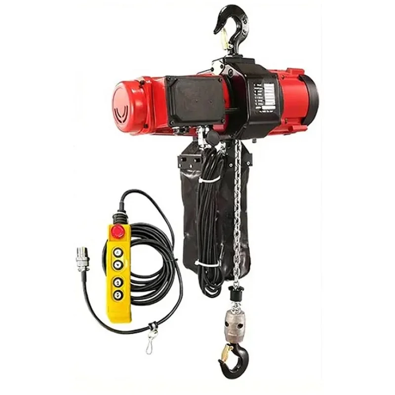 220V Electric Chain Hoist Adjustable Speed Small Alloy Steel Chain Electric Hoist 300KG 500KG Brushless Motor for Construction