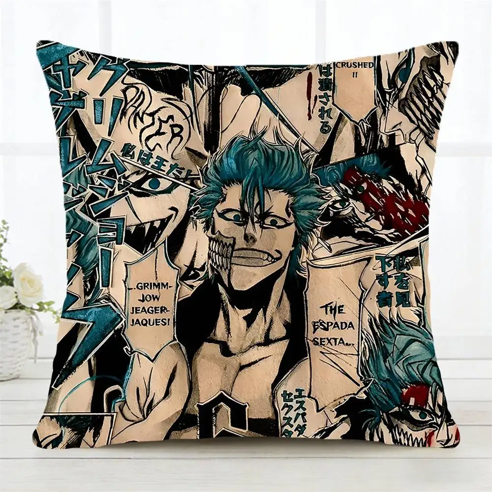 Anime Bleach Pillow Case Fashion Square Pillowcase Bedroom Sofa Room Ins Decoration Leisure