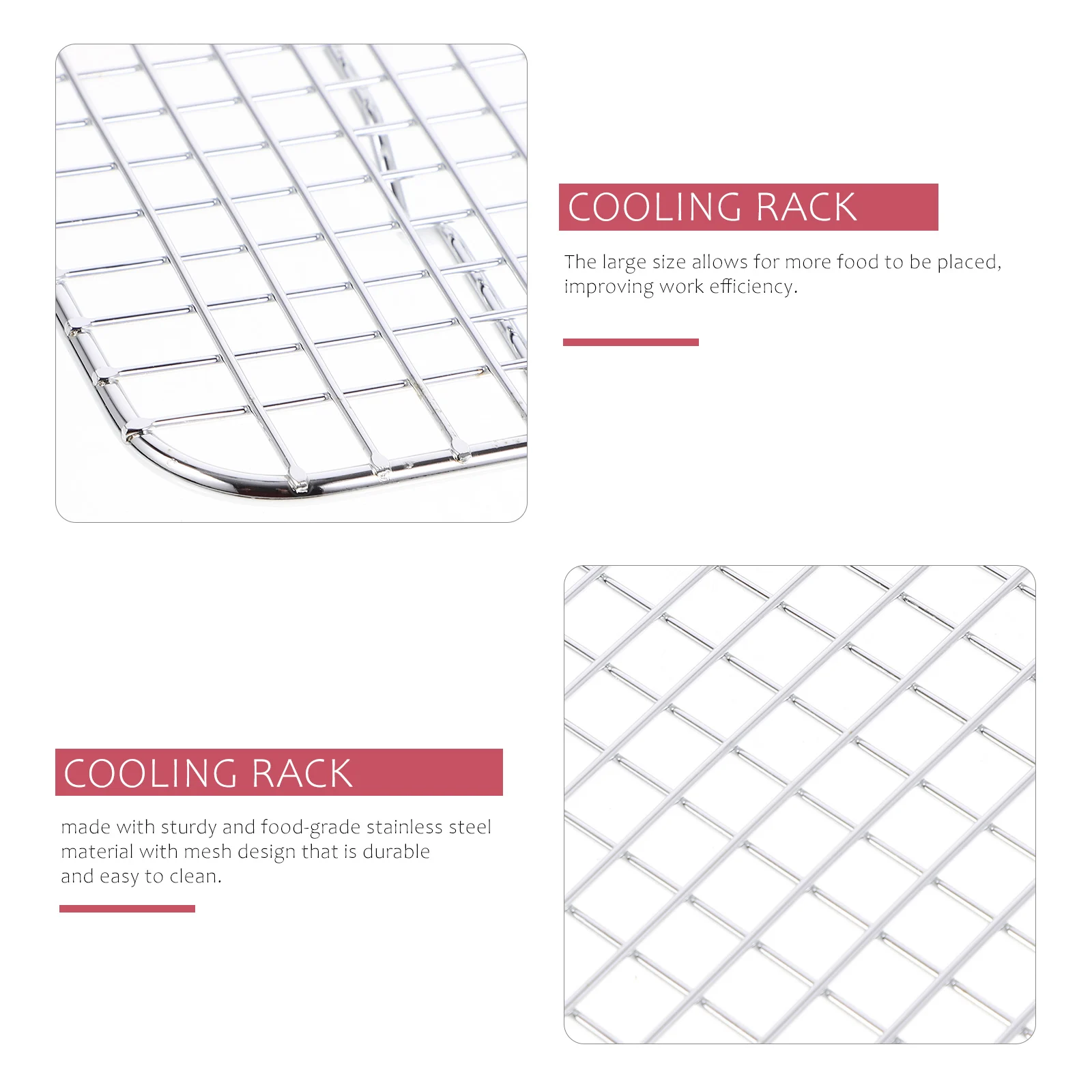 

Stainless Steel Bread Cooling Multi-Function Drying Large Capacity Mesh Design Portable Cake For Baking Bbq Pizza Cookie Cooling