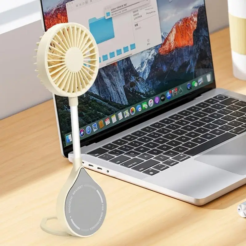 

Multi-functional Mini Handheld Fan Magnetic Phone Holder Foldable Mute Foldable Fan USB Rechargeable Outdoor Mini Desktop Fan