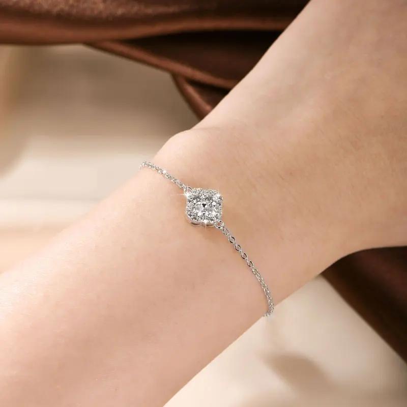 2026 Ehhai Zertifiziertes VVS1 D-Farben Moissanit-Armband mit Rundschliff für Damen, 14k Goldgefüllte Ketten für Hochzeit, Edles Schmuckgeschenk – Detail 5