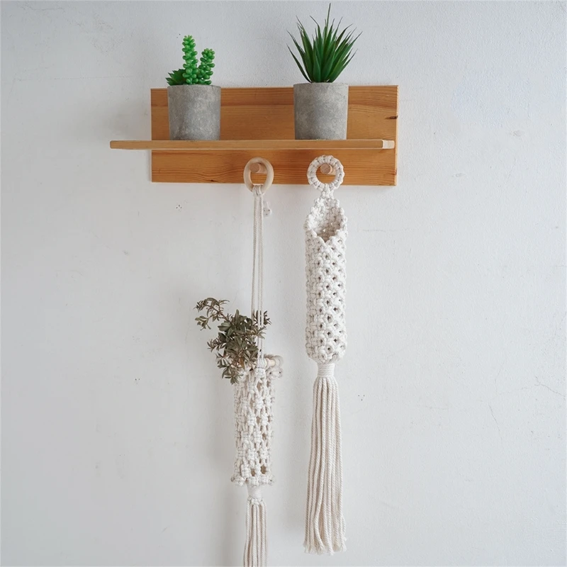 

Вешалка для растений, комнатная настенная корзина для растений, держатель для цветов из хлопковой веревки