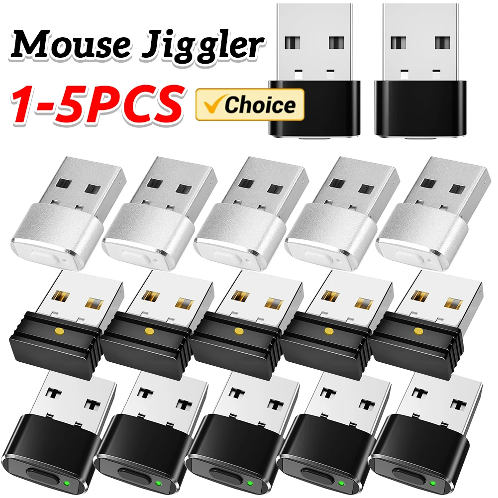 

Mini Automatic Mouse Jiggler Mover ON/Off Button USB Automatic Move Cursor Undetectable Plug and Play Keeps Awake for Computer