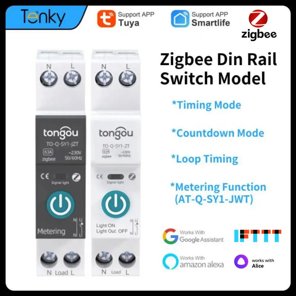 

Tuya Smart Home Zigbee Circuit Breaker Din Rail For Wireless Remote Control Switch Works With Alexa Google Home Assistant Yandex