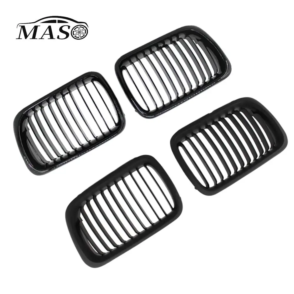 2pcs Car Front Bumper Kidney Grille Racing Grills Grilles for BMW 3 Series Compact/Touring E36 Matte/Gloss Black