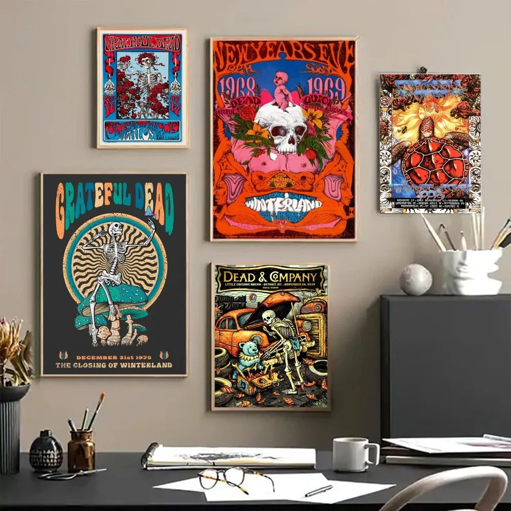 

Grateful Dead Good Quality Prints and Posters Whitepaper Sticker DIY Room Bar Cafe Aesthetic Art Wall Painting