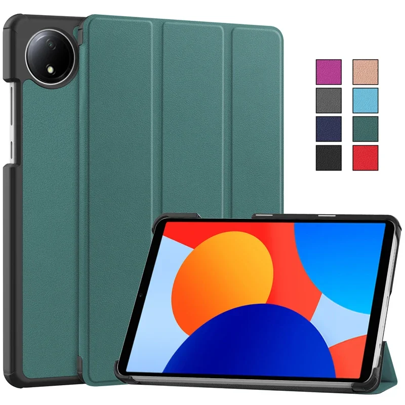 

For Redmi Pad SE 4G 8.7 Case Trifold Magnetic PU Leather Hard Smart Cover For Funda Redmi Pad SE 4G 8.7 inch 2024 Case Coque