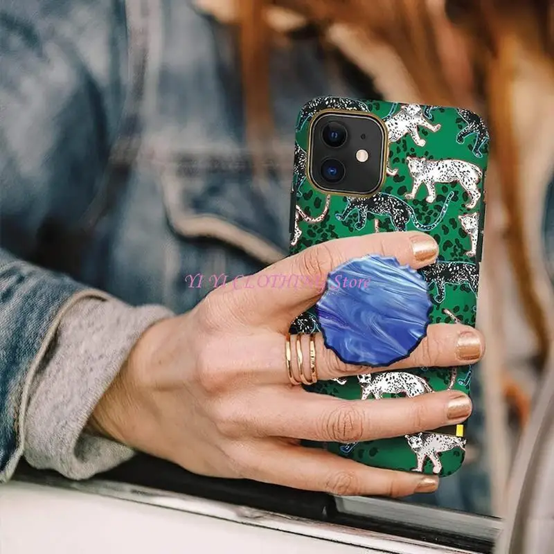 N5KF Phone Grip Resin Mold Round/Heart /Triangle Silicone Badge Reel Mold Jewelry Casting Mold for DIY Resin Keychain Pendant