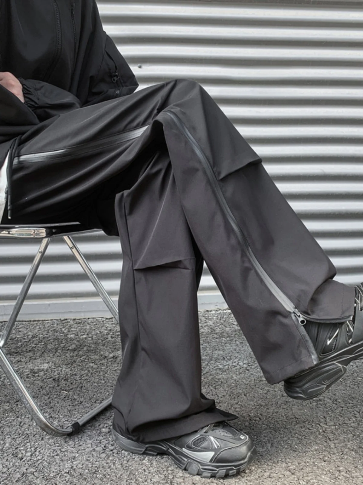 

American Vibe Functional Men's Cargo Pants Side Zip Workwear Trousers Casual Loose Fit Autumn Faion Trend Youthful Energy