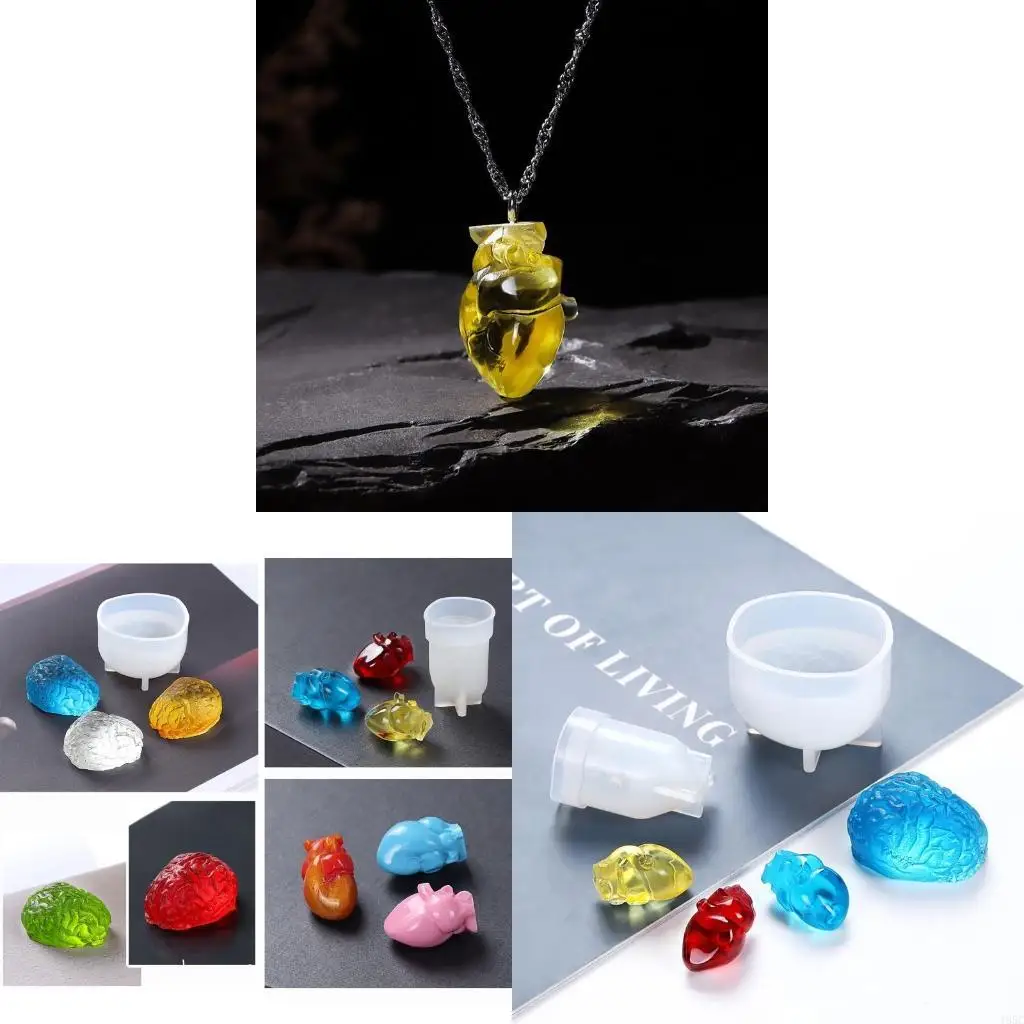 195C Halloween Silicone Mold Heart Epoxy Mould DIY Simulation Mould