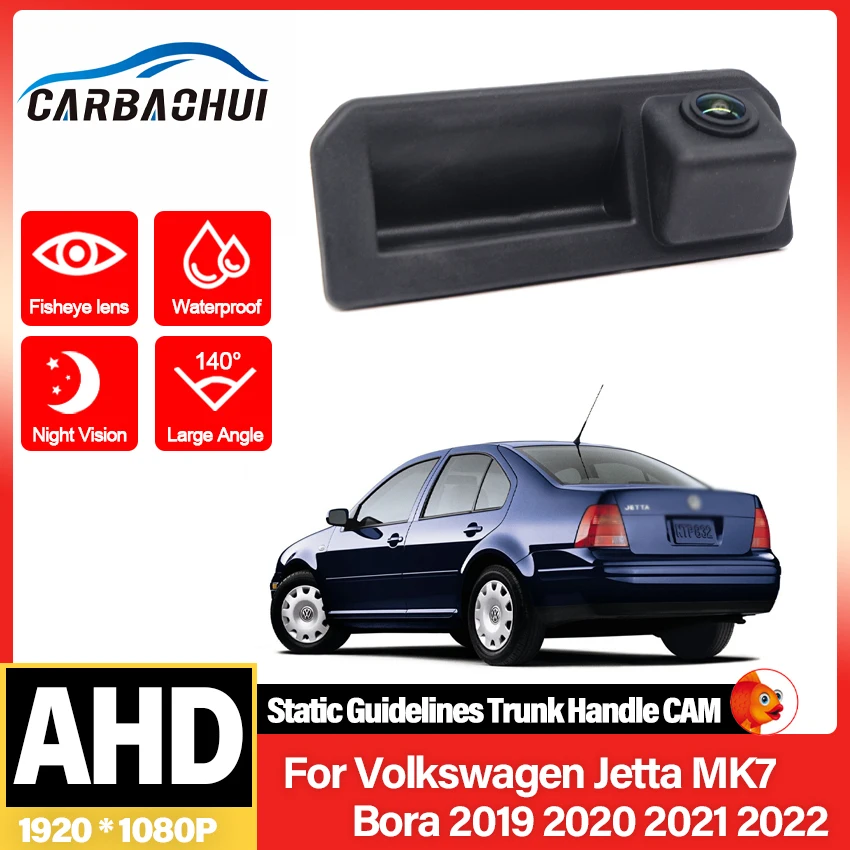 Car Trunk Handle Camera Fisheye Lens AHD HD For Volkswagen Jetta MK7 Bora 2019 2020 2021 2022 HD Rear View Parking Backup Camera