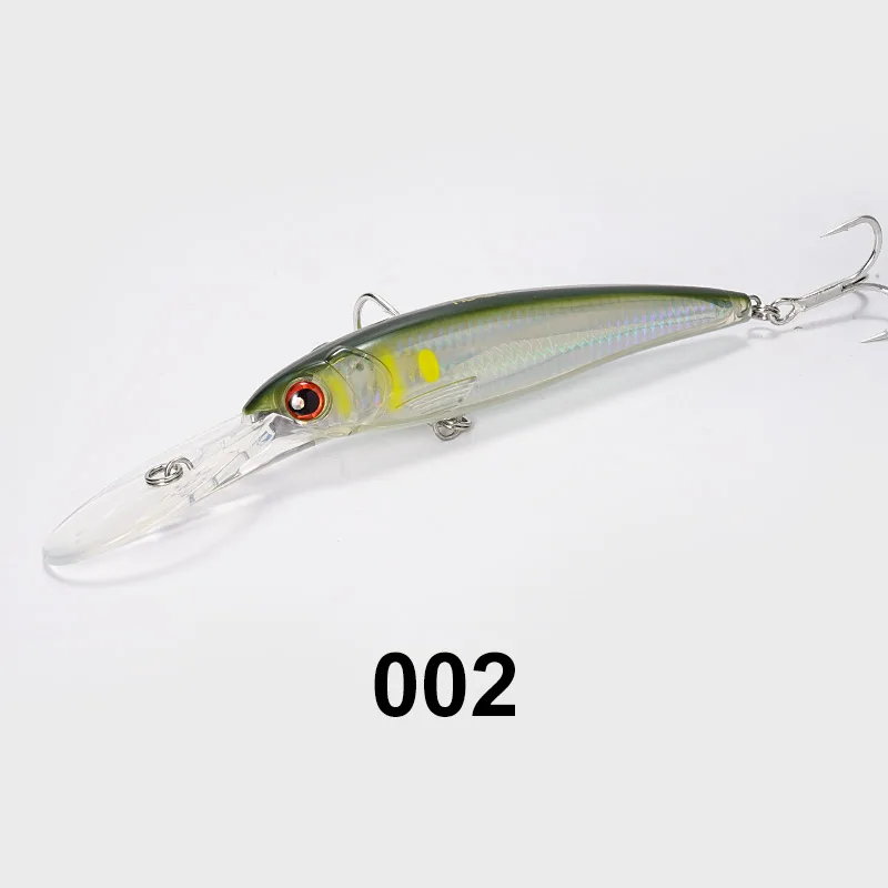 Noeby Trolling Minnow Angelköder 12 cm 32 g schwimmend 14 cm 52 g 16 cm 73 g sinkender Wobbler Kunstköder Salzwasser-Angelköder 9