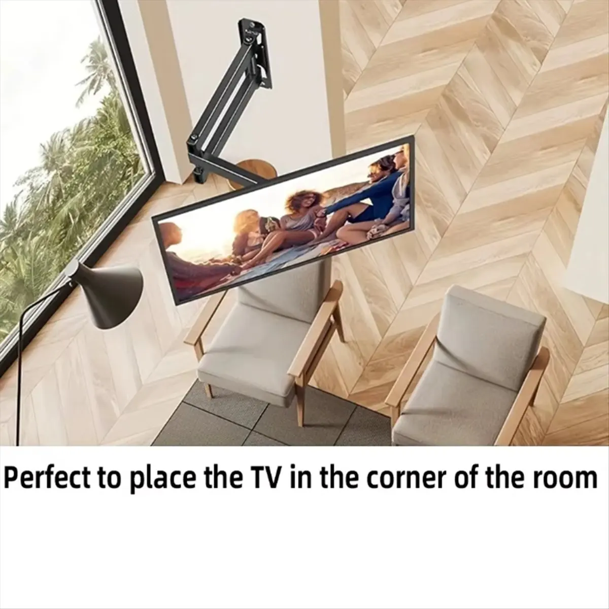 Adjustable TV Monitor Wall Mount Bracket for Most 10-26 in Installation Hole Spacing 100x100mm