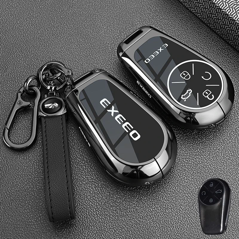 Autoschlüsseletui aus Zinklegierung für Chery Exeed Exlantix ET RX CDM VX LX TX TXL PHEV Schlüsselanhänger Ringhalter Fob Shell Zubehör – Detail 2