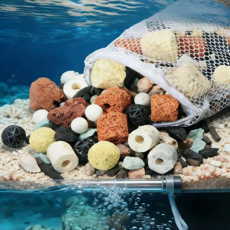 

Aquarium Filter Media Ceramic Rings Bacteria House Activated Carbon, Fish Tank Purification Filter Material, High Porosity