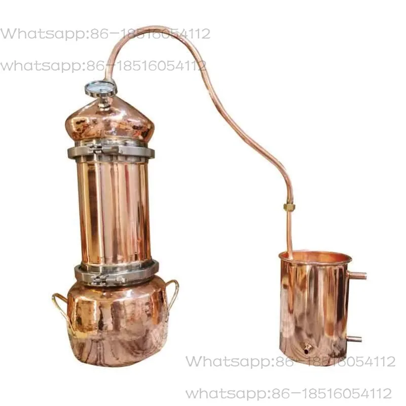 Copper Distiller Flower Hydrosol Machine Handmade Copper Distillation Pot Household Small Distillation Equipment