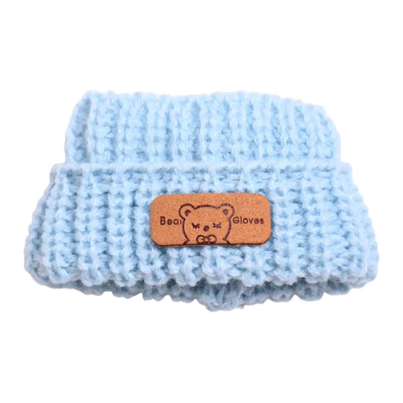 Gorro de muñeco de peluche, juego de simulación suave, elegante, haz tus propias muñecas, accesorios de muñeco de peluche, vestido, gorro tejido para muñeca de 6,69 pulgadas