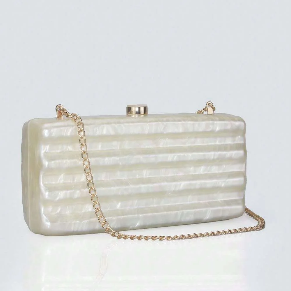 Acrylic Evening Clutch Purse Silver Gold Small Glitter , Elegant Marble Handbag For Wedding Cocktail Party Mini Lady Wallet Bags